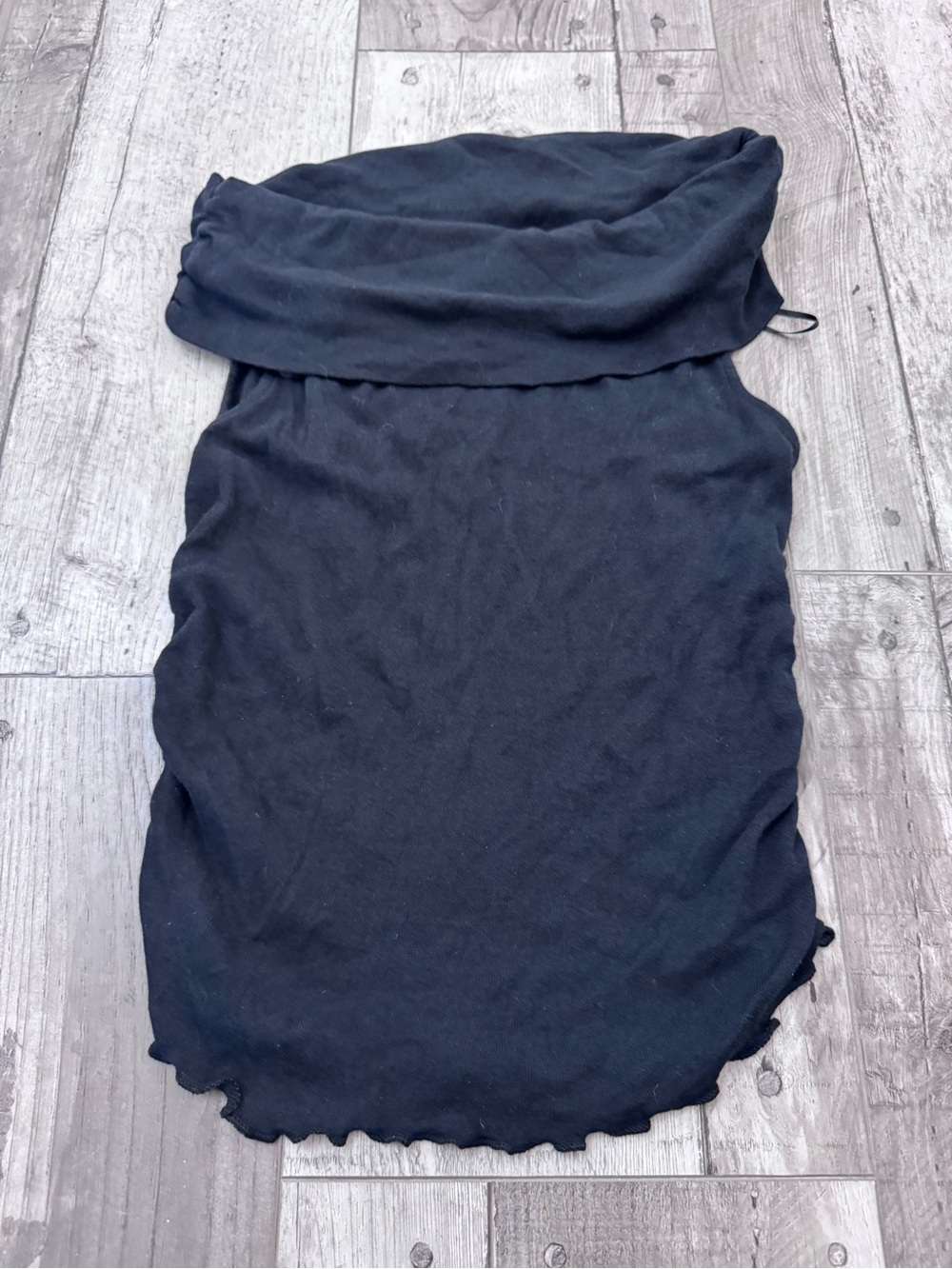 Zara Black Draped Cowl Neck Sleeveless Ruched Top Medium Office Lightweight